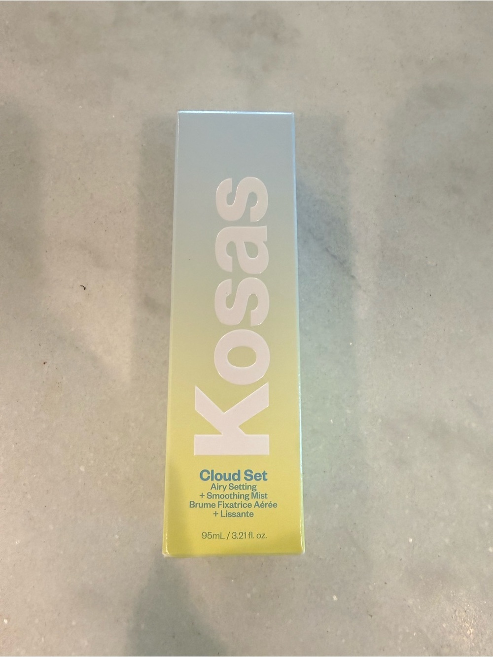 Kosas Cloud Set Airy Setting Mist — Yellow and Light Blue Gradient